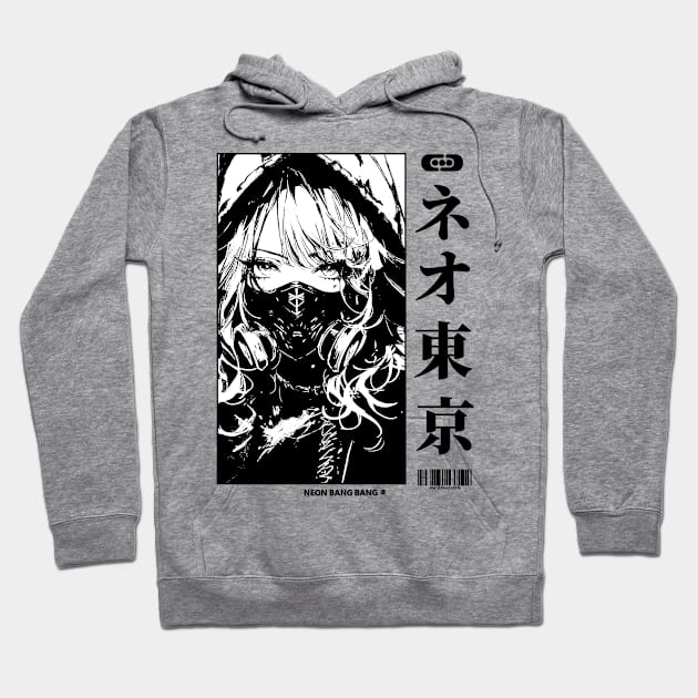 Japanese Cyberpunk Anime Girl Techwear 02 Hoodie by Neon Bang Bang